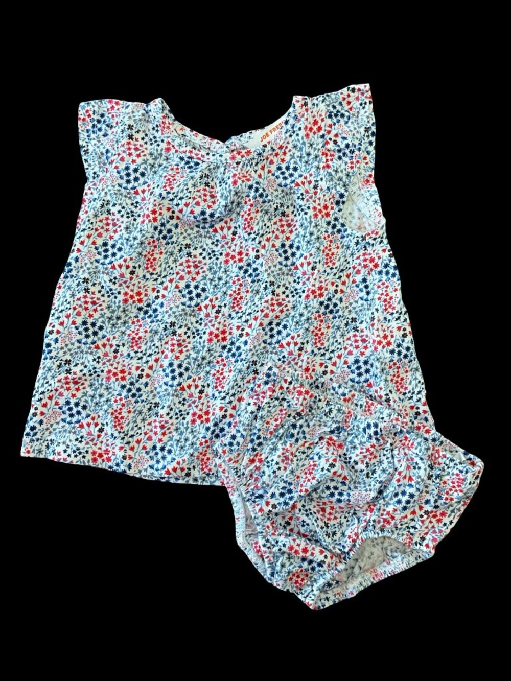 👣 5/$25 - Red/White/Blue 2 Piece Floral Outfit